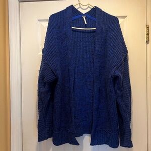 Free People blue and black cardigan